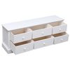 vidaXL Mueble para TV madera maciza de paulownia blanco 108x30x40 cm