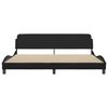 vidaXL Estructura de cama Dover cuero sint&eacute;tico negro 200x200 cm
