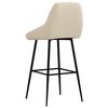 vidaXL Taburete de cocina de terciopelo color crema
