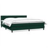 vidaXL Cama box spring con colch&oacute;n terciopelo verde oscuro 200x210 cm