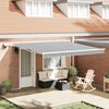 vidaXL Toldo retr&aacute;ctil manual con luz LED antracita y blanco 400x300cm