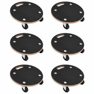 vidaXL Carro de Transporte 6 pcs Gris Madera contrachapada