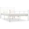 vidaXL Estructura de cama sin colch&oacute;n metal blanco 140x200 cm