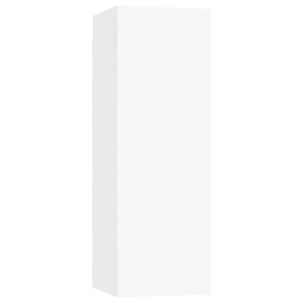 vidaXL Set de muebles de sal&oacute;n TV 7 piezas madera de ingenier&iacute;a blanco