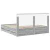 vidaXL Estructura de cama Gris Sonoma 180 x 200 cm Madera Ingenieril