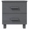 vidaXL Mesitas noche 2 uds HAMAR pino macizo gris oscuro 40x35x44,5 cm