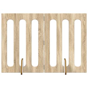 vidaXL Valla plegable para mascotas 2 uds. Roble Sonoma