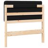 vidaXL Cabecero tapizado Marr&oacute;n y Negro 80 cm Madera de pino macizo