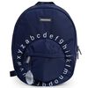 CHILDHOME Mochila escolar para ni&ntilde;os ABC azul marino y blanco