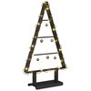 vidaXL &Aacute;rbol de Navidad de metal con soporte Negro 60 cm Acero