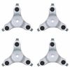 vidaXL Ruedas para muebles (4 unidades, 16 x 14,5 x 5,5 cm, acero, 180 kg)