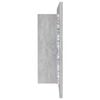 vidaXL Armario espejo baño luz LED acrílico gris hormigón 90x12x45 cm