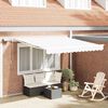 vidaXL Toldo Retráctil con tira de luces LED 350 x 250 cm Tela y acero