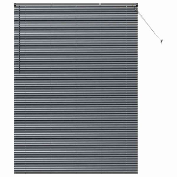 vidaXL Persianas venecianas Manual Gris oscuro 220 x 155 cm Aluminio