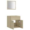 vidaXL Set de muebles de ba&ntilde;o 2 pzas contrachapada color roble Sonoma