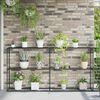 vidaXL Soporte para plantas de 3 niveles Negro 400 x 32 x 104 cm Acero