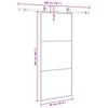 vidaXL Puerta corredera con set herrajes negro 90x205 cm vidrio ESG