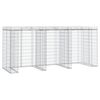 vidaXL Muro de gaviones para contenedor de basura hierro 270x91x120 cm