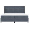 vidaXL Cama tipo Box Spring Gris oscuro 200 x 200 cm Terciopelo