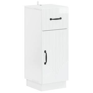 vidaXL Armario de Almacenamiento para Ba&ntilde;o HOORN Blanco Brillante