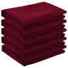 vidaXL Tela para Mesa 5 uds. Redondo Rojo vino &Oslash; 140 cm