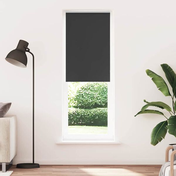 vidaXL Estor Enrollable Opaco negro 85x230 cm Tela Ancho 80,7 cm
