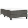 vidaXL Estructura de cama con somier terciopelo gris oscuro 90x190 cm