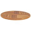 vidaXL Superficie de mesa redonda madera maciza de teca 2,5 cm 70 cm