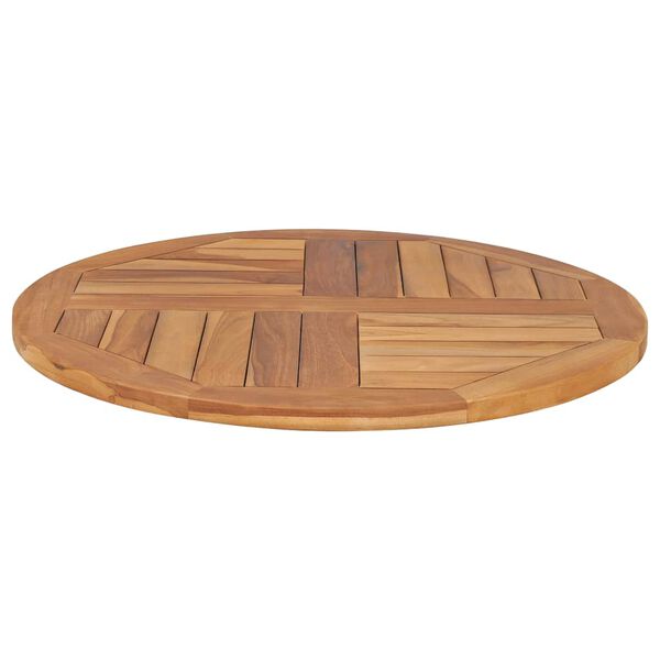 vidaXL Superficie de mesa redonda madera maciza de teca 2,5 cm 70 cm