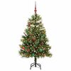 vidaXL Árbol de Navidad artificial con ramas plegables y conos 150 cm