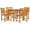 vidaXL Conjunto de Comedor de Jardín 5 pcs Marrón