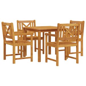 vidaXL Conjunto de Comedor de Jardín 5 pcs Marrón
