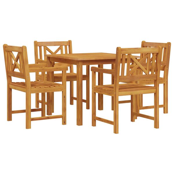 vidaXL Conjunto de Comedor de Jardín 5 pcs Marrón