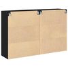 vidaXL Armarios de pared 2 pcs Roble Negro 69,5 x 34 x 90 cm