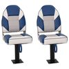 vidaXL Set de asientos plegables para barco 4 uds con respaldo alto
