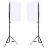 vidaXL Kit de estudio fotográfico con luces, fondo y reflector