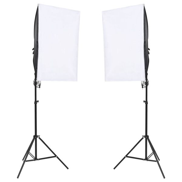 vidaXL Kit de estudio fotográfico con luces, fondo y reflector
