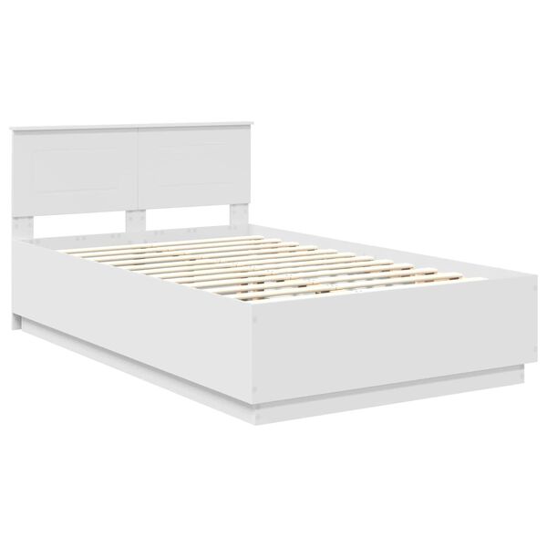 vidaXL Estructura de cama 135 x 190 cm Madera de Ingenier&iacute;a