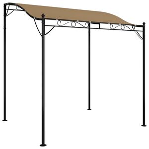 vidaXL Toldo acero y tela gris taupe 2x2,3 m 180 g/m&sup2;