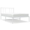 vidaXL Estructura cama sin colch&oacute;n con cabecero metal blanco 90x190 cm