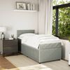 vidaXL Cama box spring con colch&oacute;n terciopelo gris claro 90x190 cm