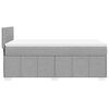 vidaXL Cama box spring con colch&oacute;n tela gris claro 80x200 cm