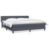 vidaXL Cama box spring con colchones terciopelo gris oscuro 200x210 cm
