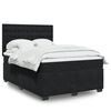 vidaXL Cama box spring con colch&oacute;n terciopelo negro 140x200 cm