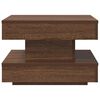 vidaXL Mesa de centro giratoria 360 grados roble marr&oacute;n 50x50x34,5 cm