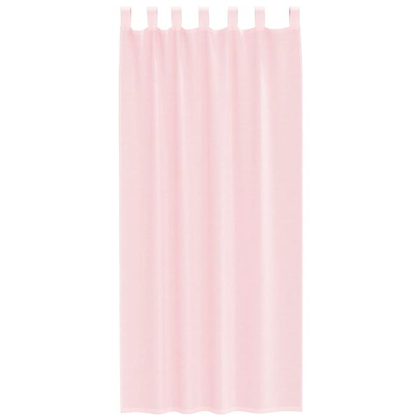 vidaXL Cortinas de gasa con trabillas 2 uds rosa claro 140x245 cm