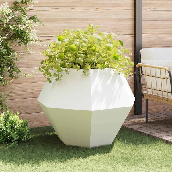 vidaXL Jardinera 2 pcs 100 x 100 x 80 cm Acero