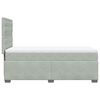 vidaXL Cama box spring con colch&oacute;n terciopelo gris claro 90x190 cm