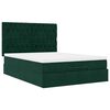 vidaXL Estructura cama otomana colchones terciopelo verde oscuro