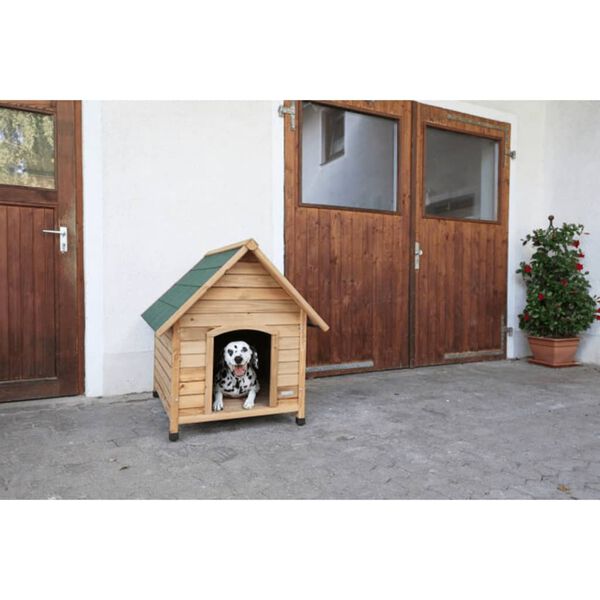 Kerbl Caseta para perros 85x73x80 cm marr&oacute;n y verde 82394